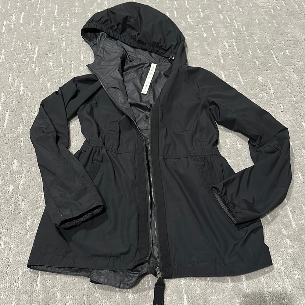Lululemon waterproof jacket with hood- size 2!